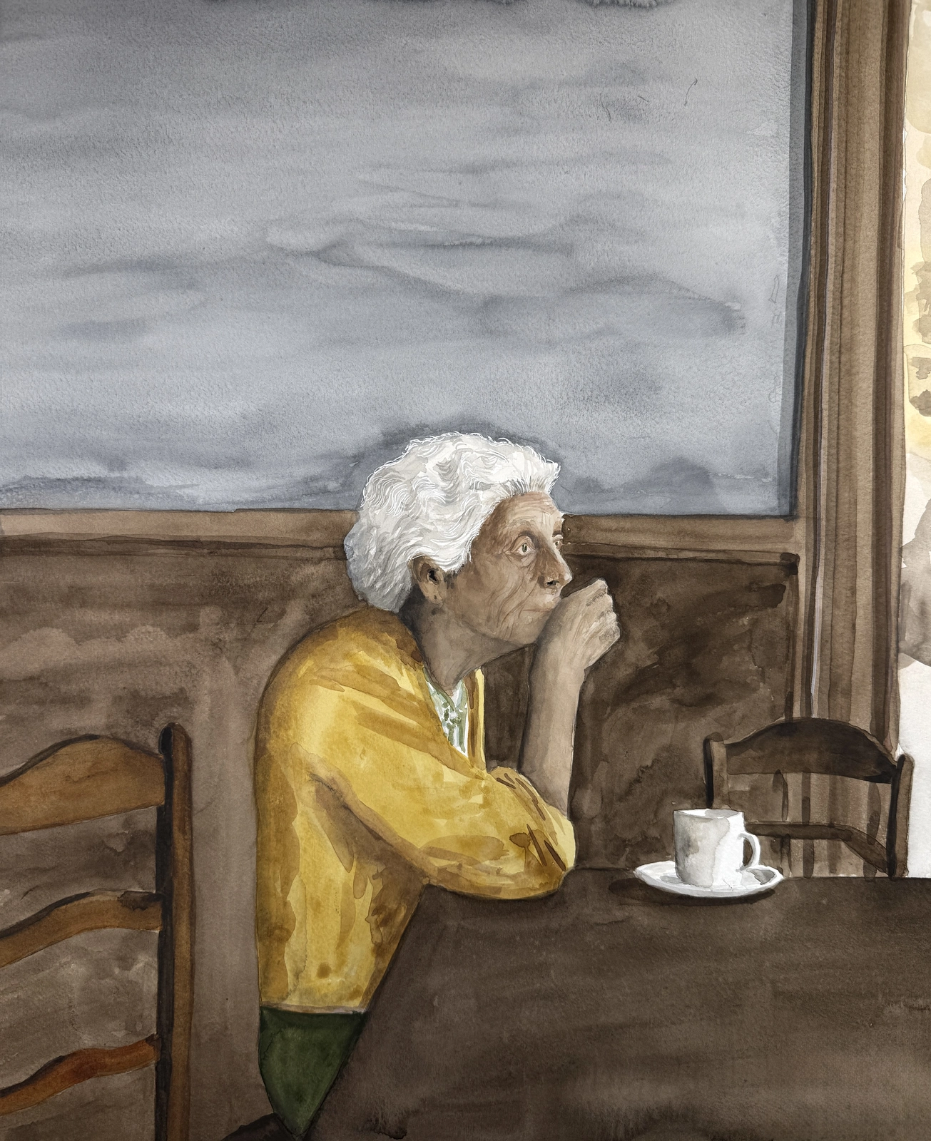 Akvarell Gerda av Ida Maier