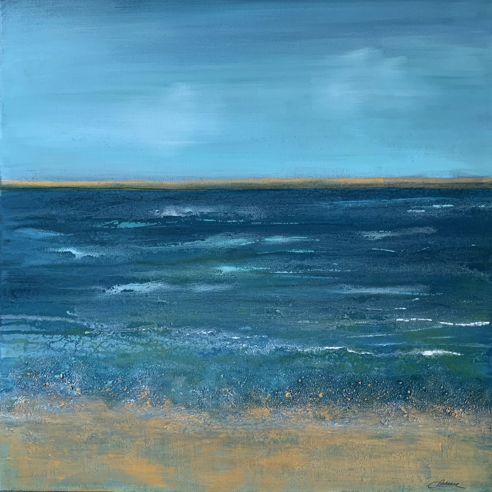 Akrylmålning Wild beach av Helene Landersten