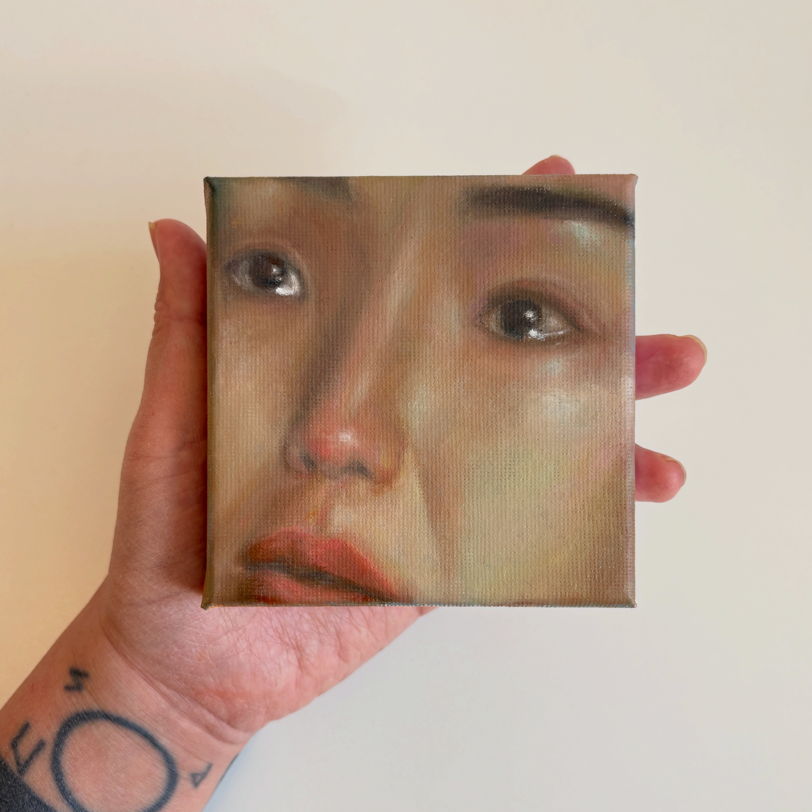 Oljemålning Echoes av Pupi Jing Wang