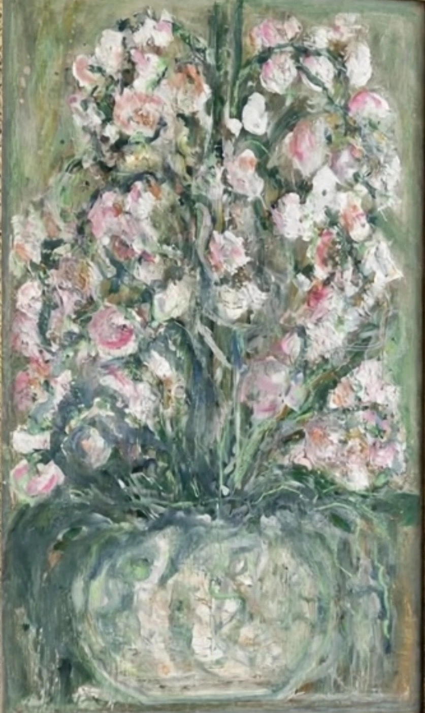 Akrylmålning Flowers in a pot av Charlotte Andersson