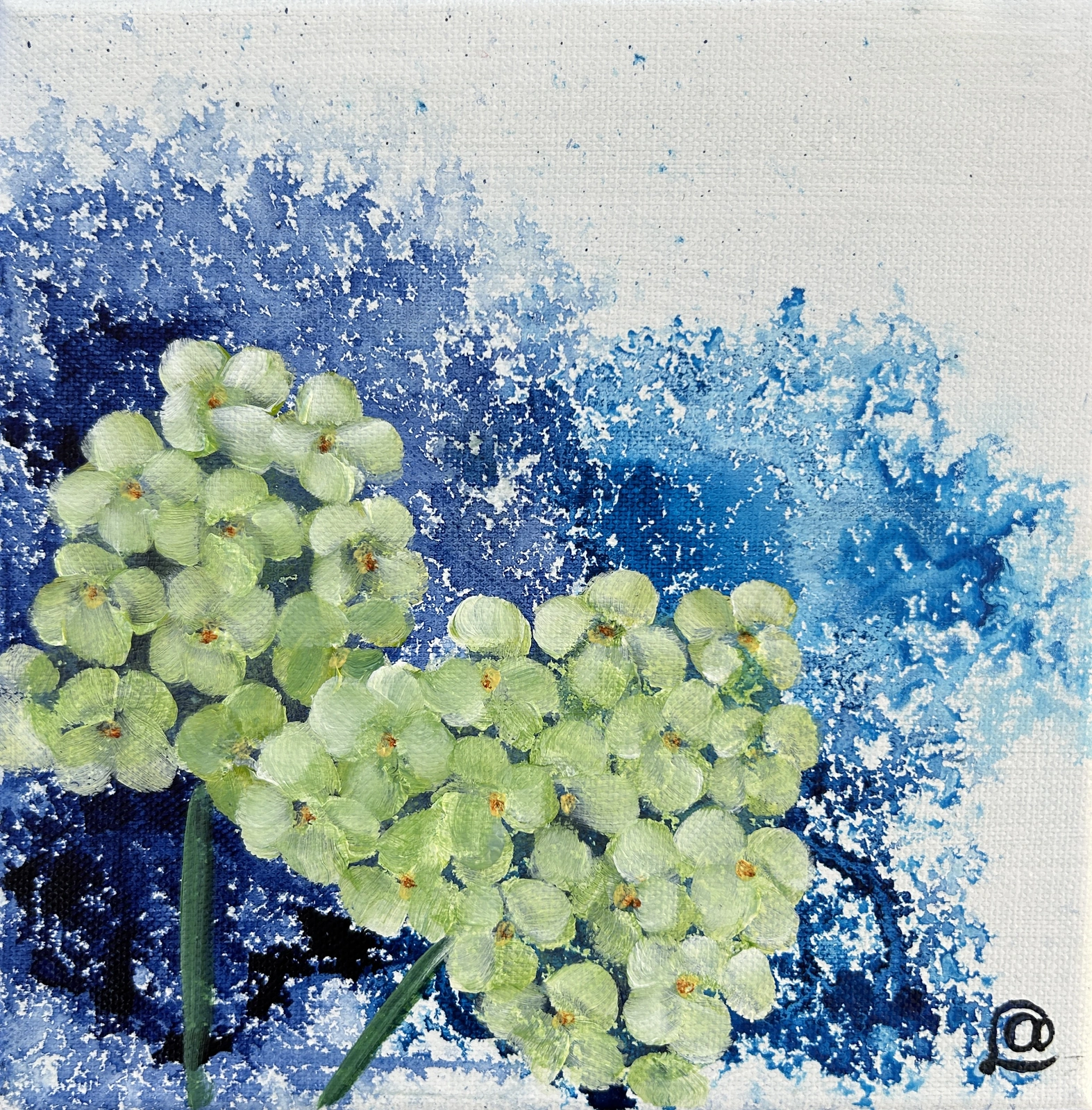 Stillness – Blue bloom #1 av Art By Lycke / Ann-Sofie Lycke