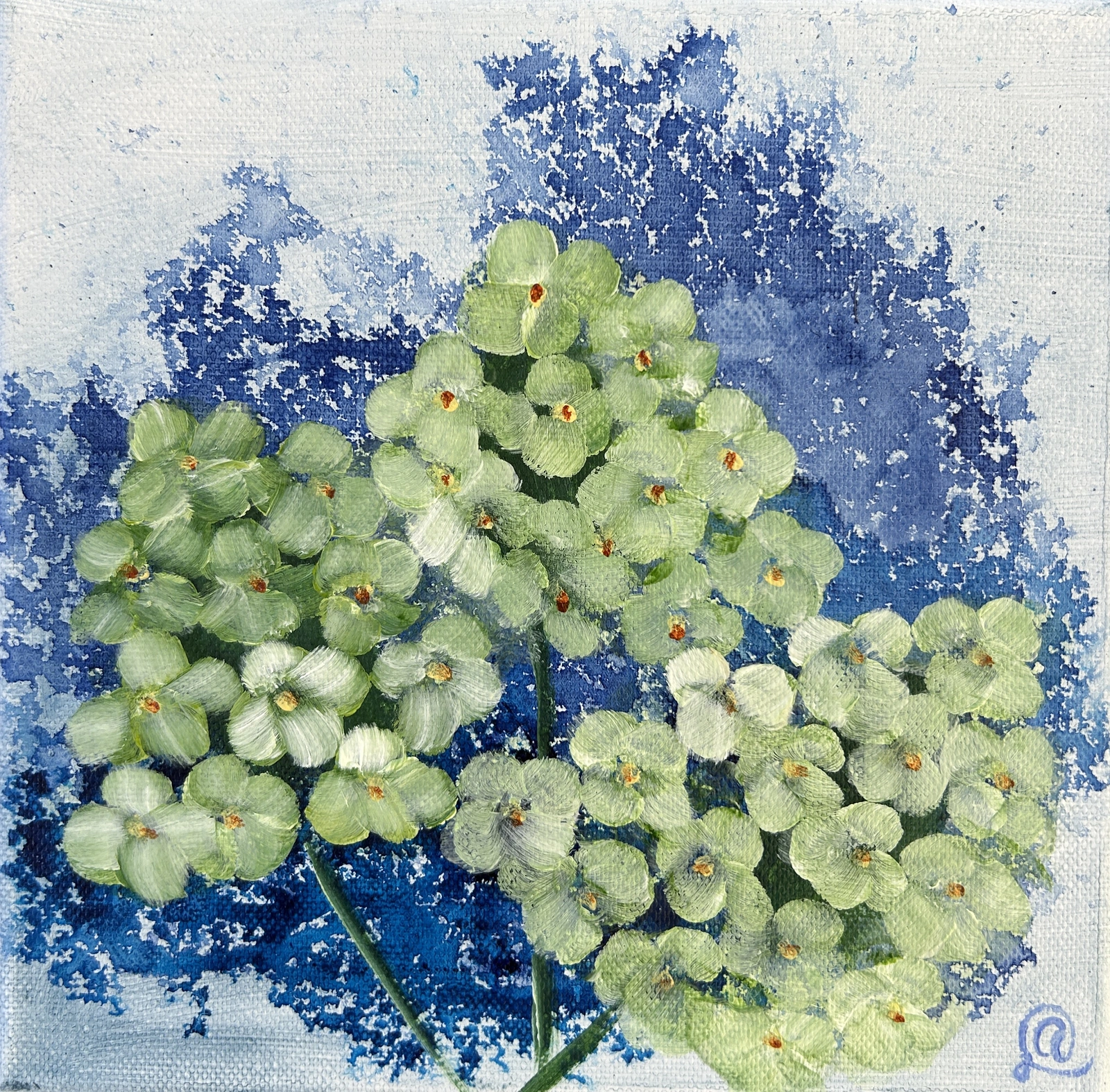 Stillness – Blue bloom #2 av Art By Lycke / Ann-Sofie Lycke