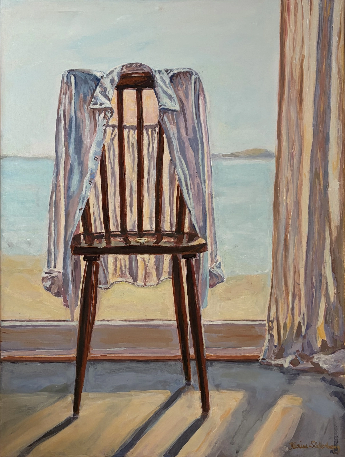 Oljemålning Stiltje av Karin Söderberg