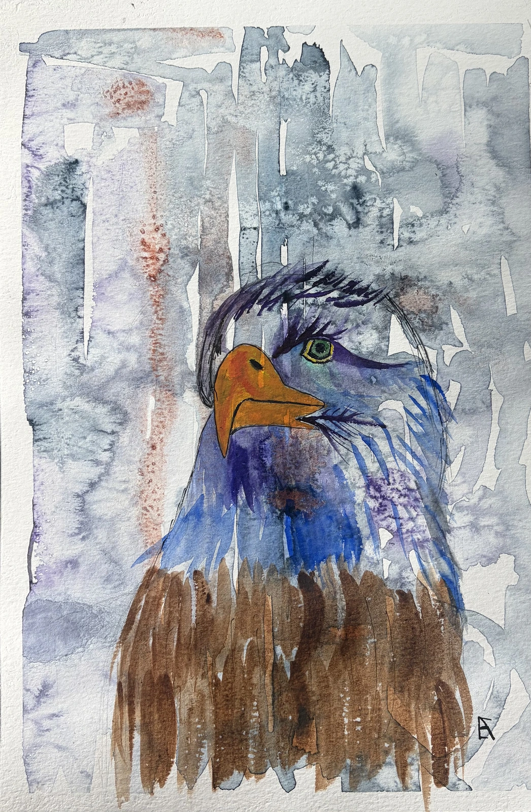Akvarell Örnen av Astrid Emilsson