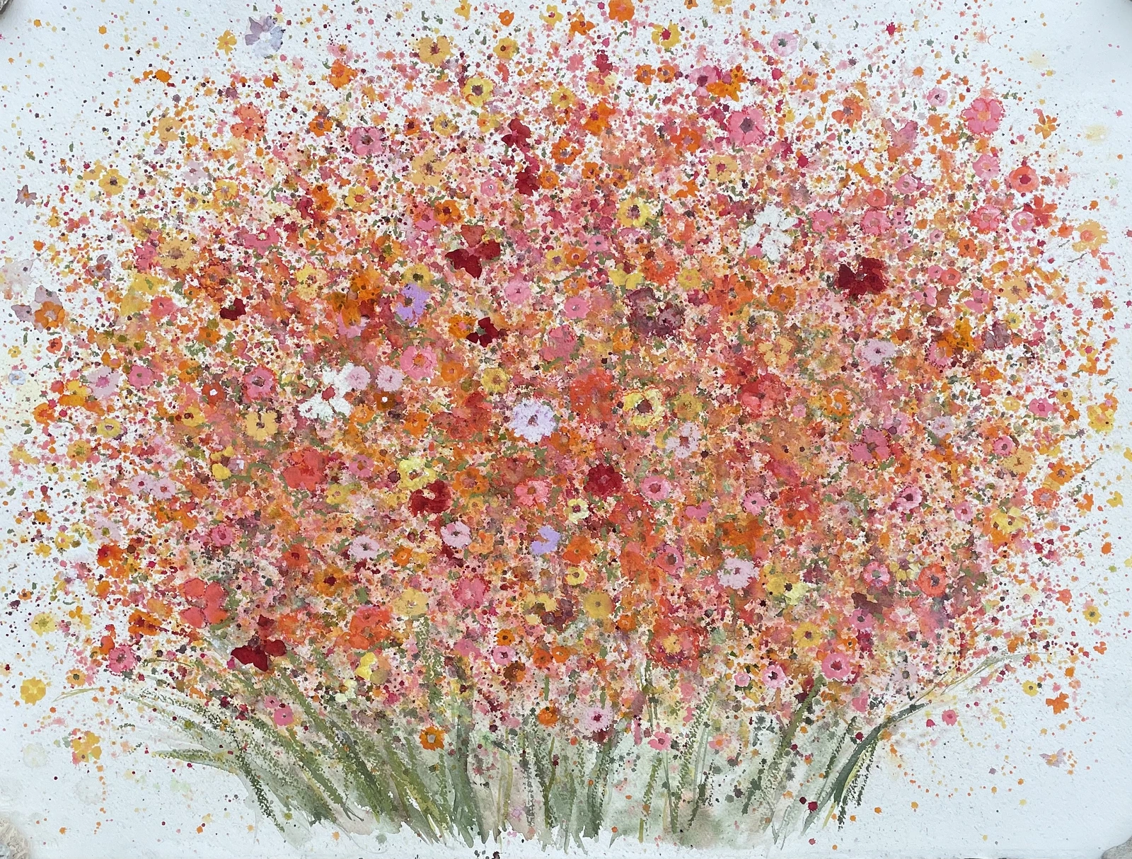 Akvarell Blommor av Anna Elfverson Sjödahl