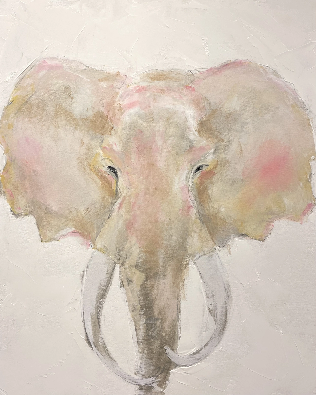 Akrylmålning Elefant. "Savannah" av Ulrike Nordquist