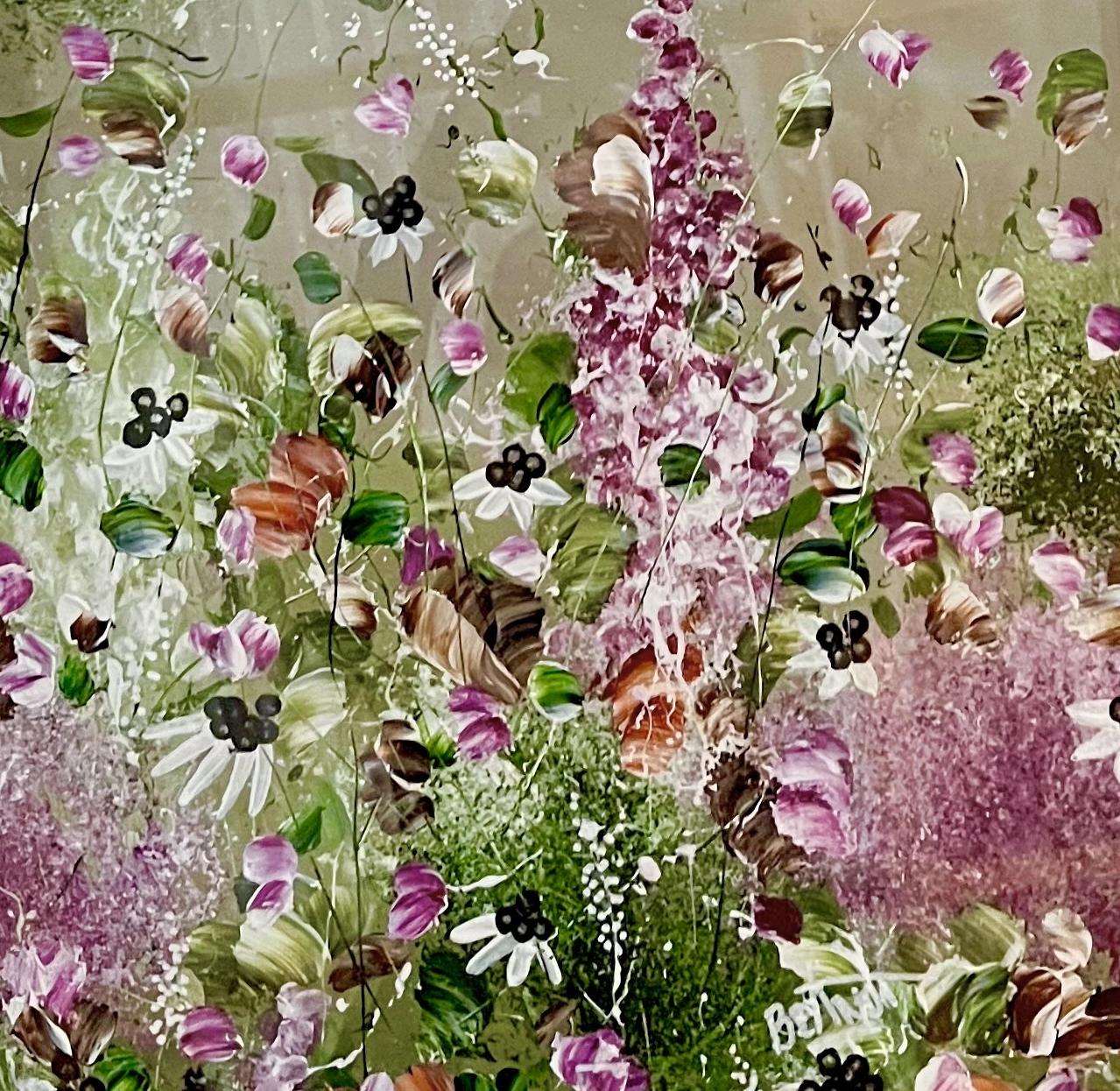 Akrylmålning Bramble & Bloom av Anna Artistockholm Brandt