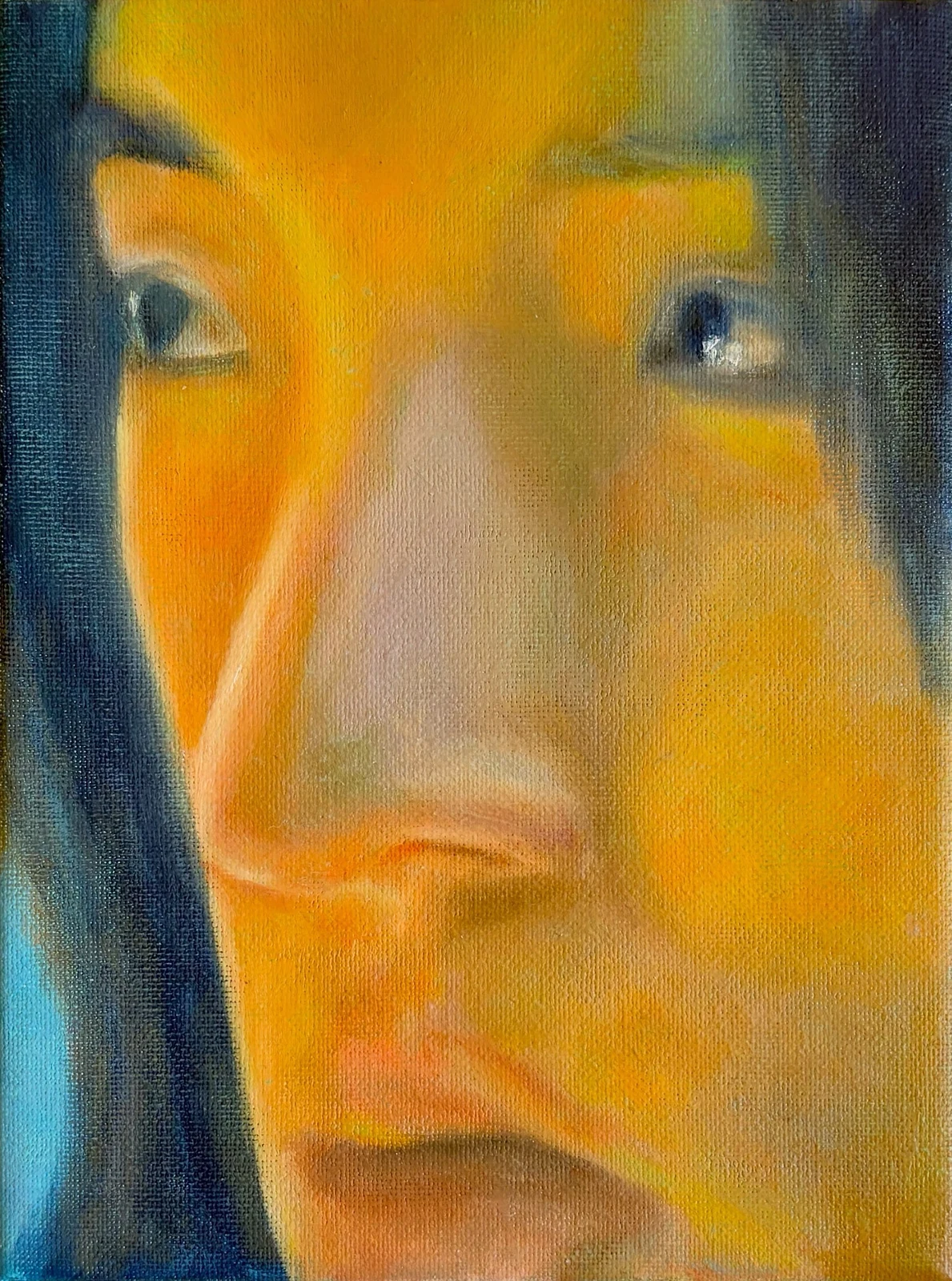 Oljemålning Yellow light av Pupi Jing Wang
