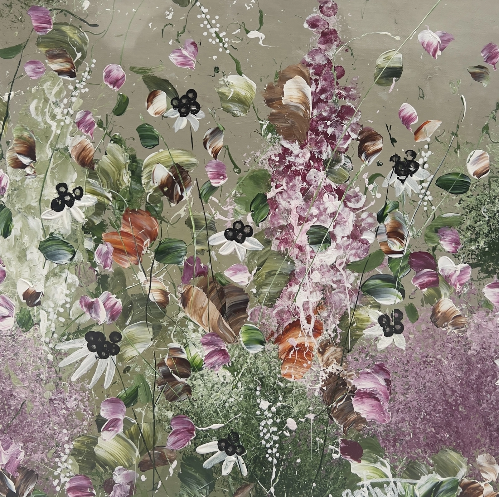 Akrylmålning Bramble & Bloom av Anna Artistockholm Brandt