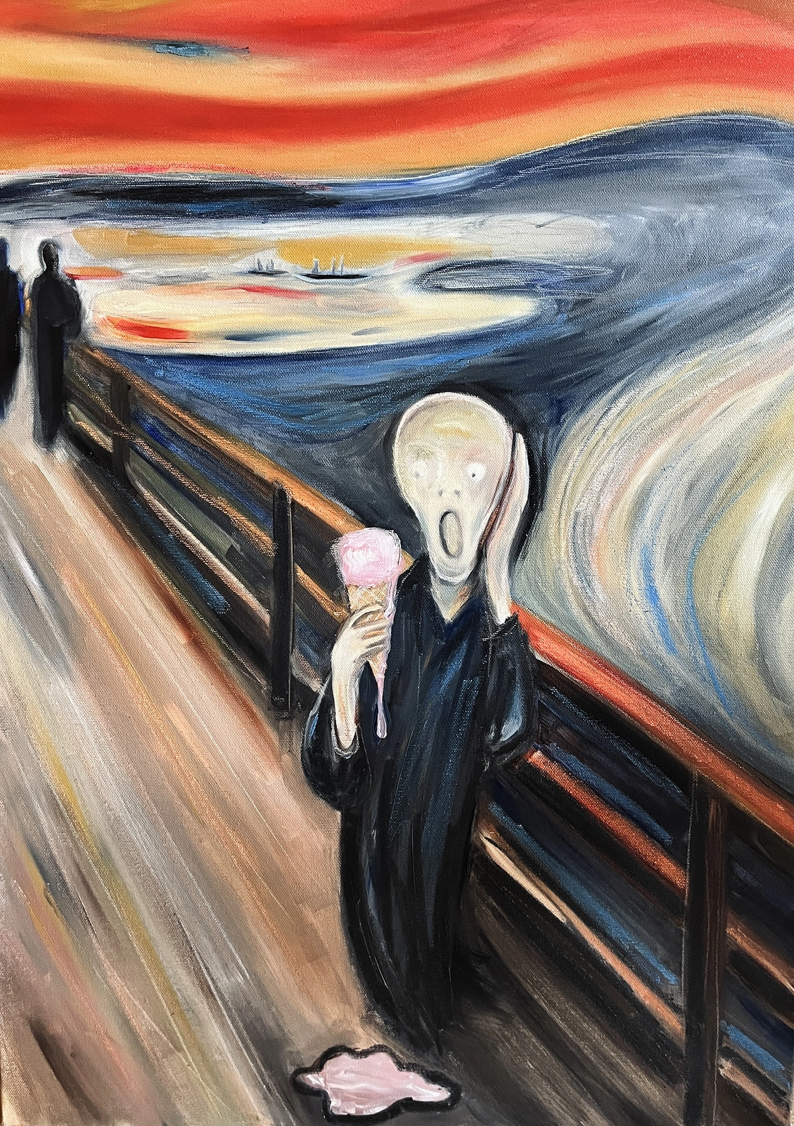 Oljemålning Edvards I-scream 2.0 av Sandra Ahlman