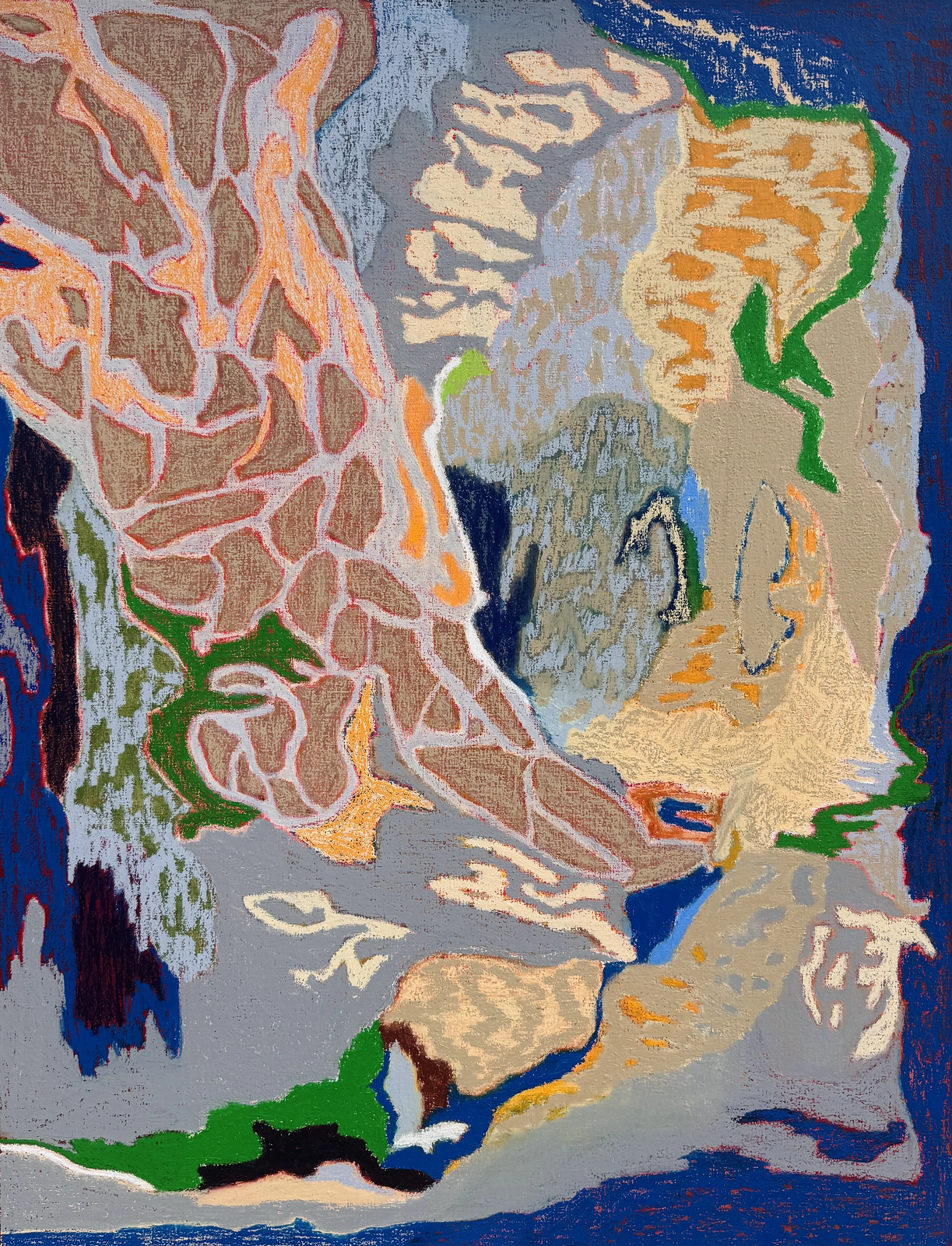Oljemålning Emotional Undertow av Anna Forster