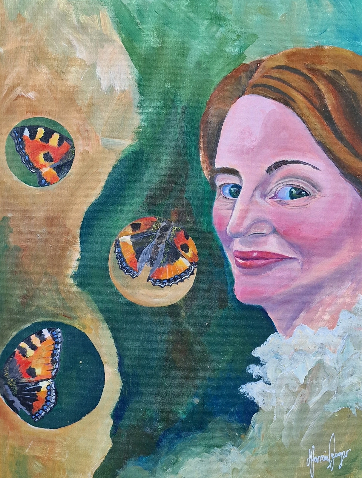 Akrylmålning Feeling butterfly av Maria L