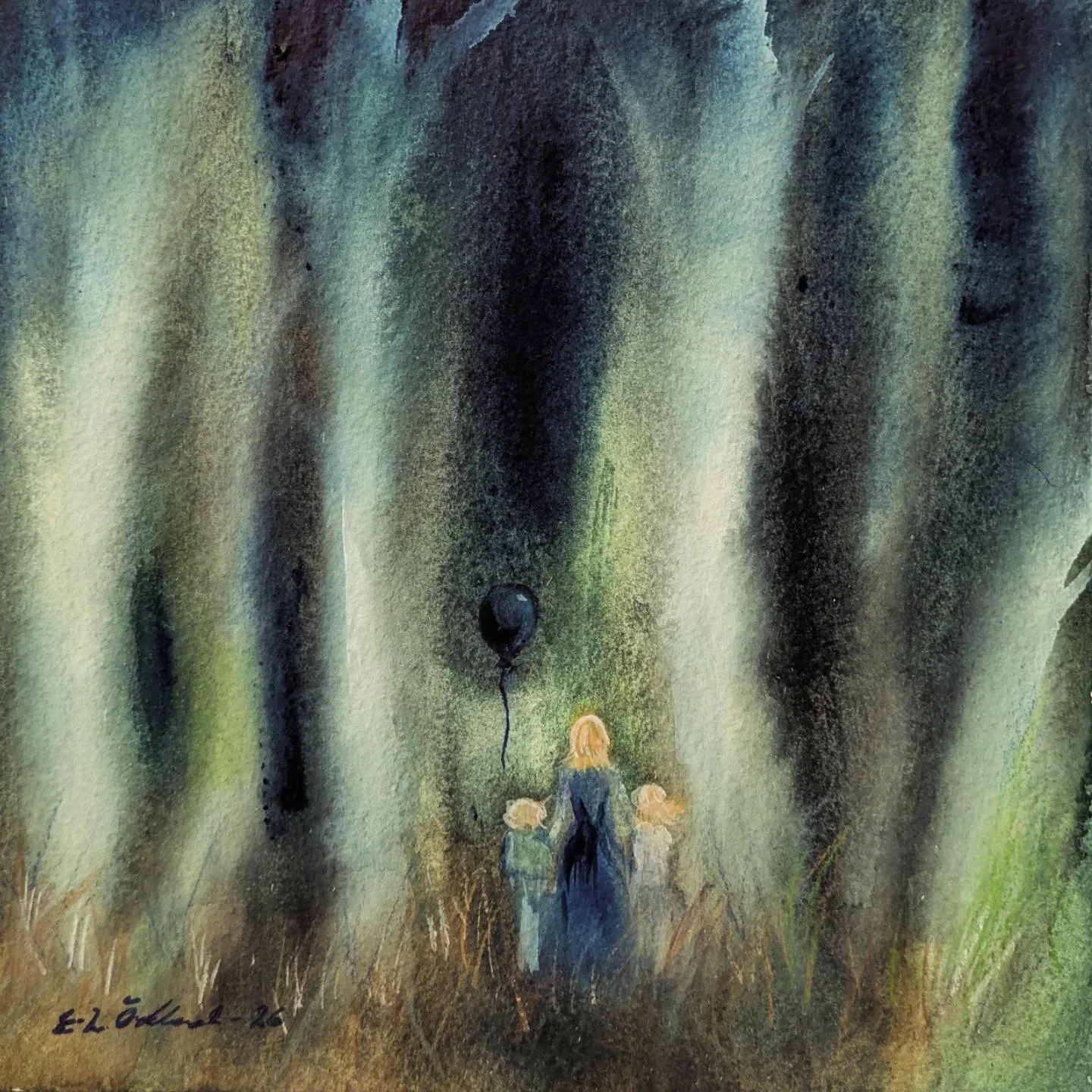 Akvarell av Eva-Lotta Örtlund