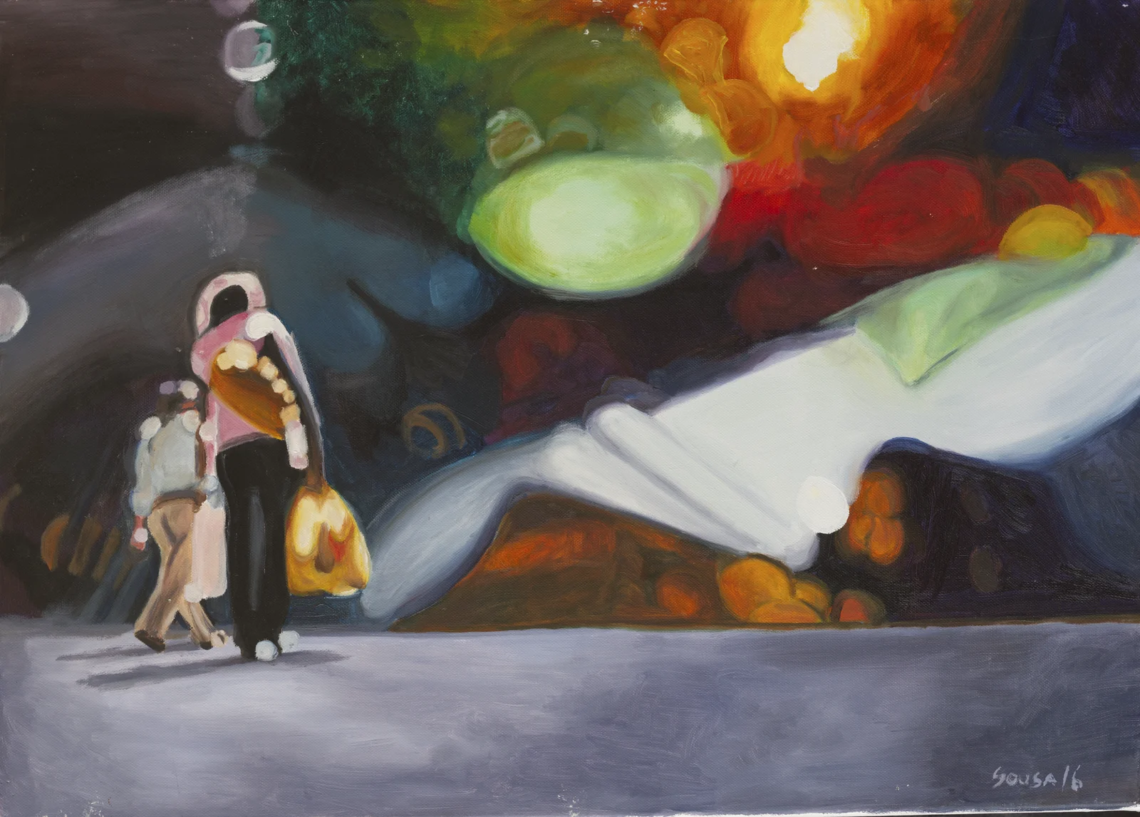 Oljemålning Untitled av Pedro Sousa