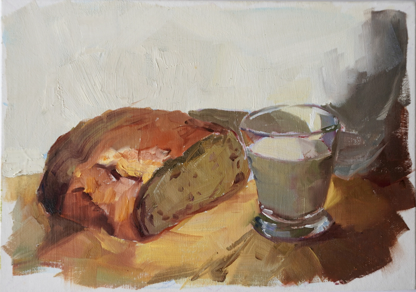 Oljemålning Sourdough and milk av Yue