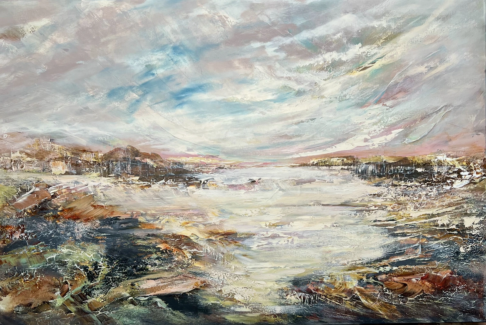 Akrylmålning Chasing Horizons av Anne-lee Andersson