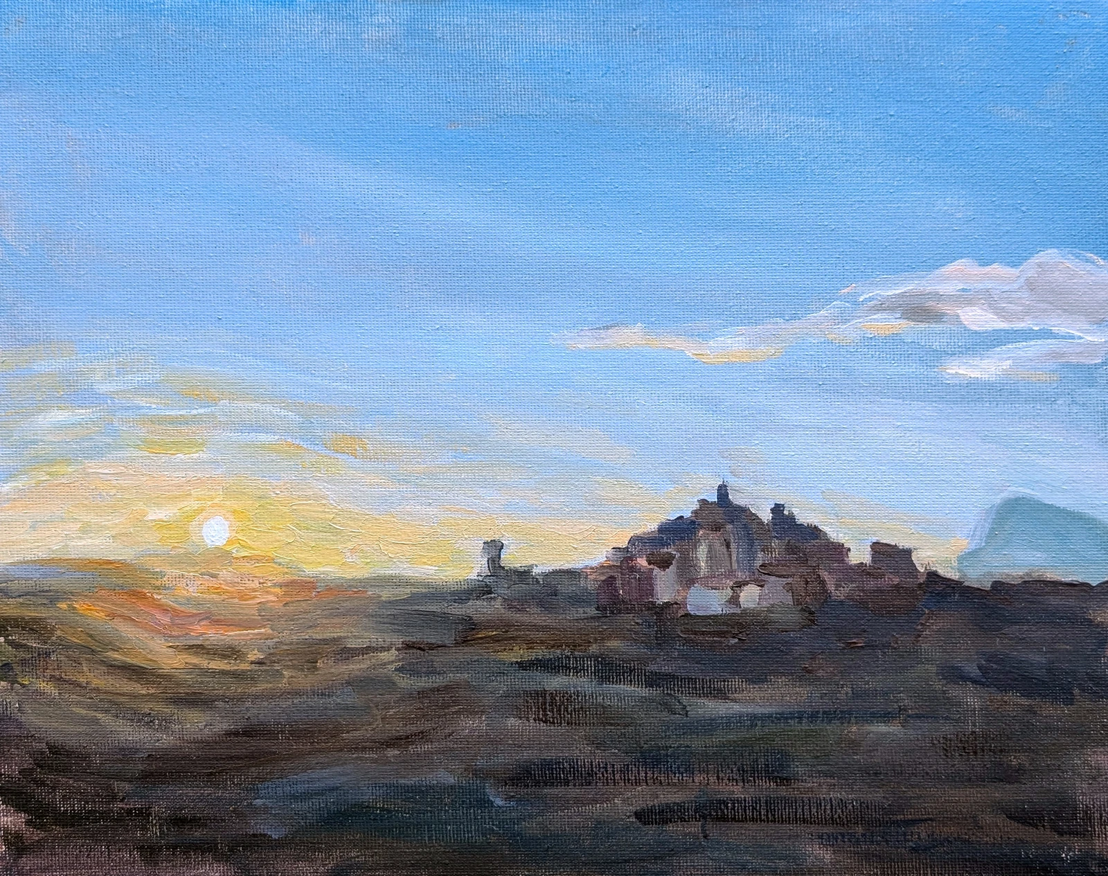 Oljemålning Sunset in Le Marce av Timofey Makoveychuk
