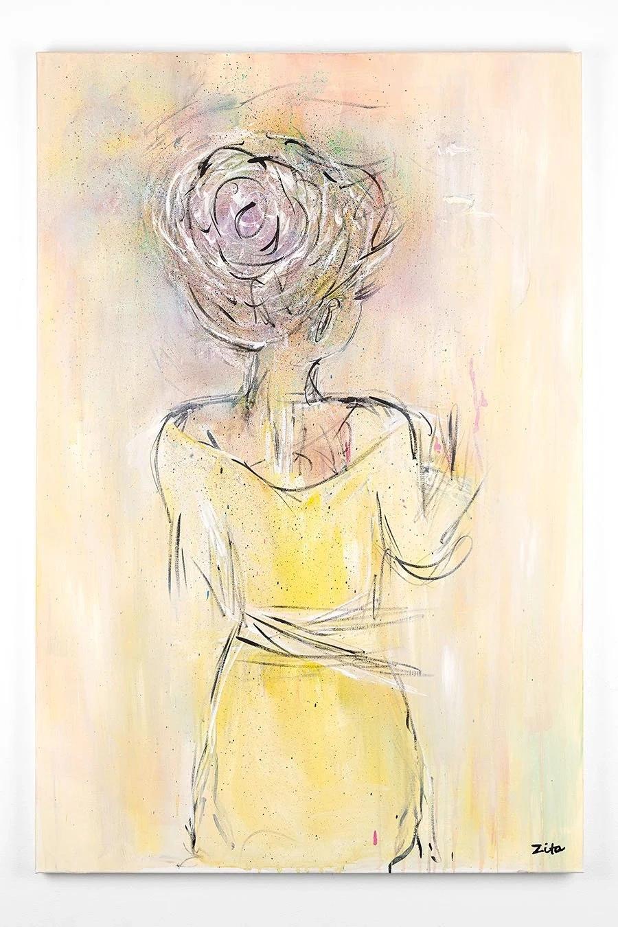 Akrylmålning Spiral of Thought av Johanna Holvid
