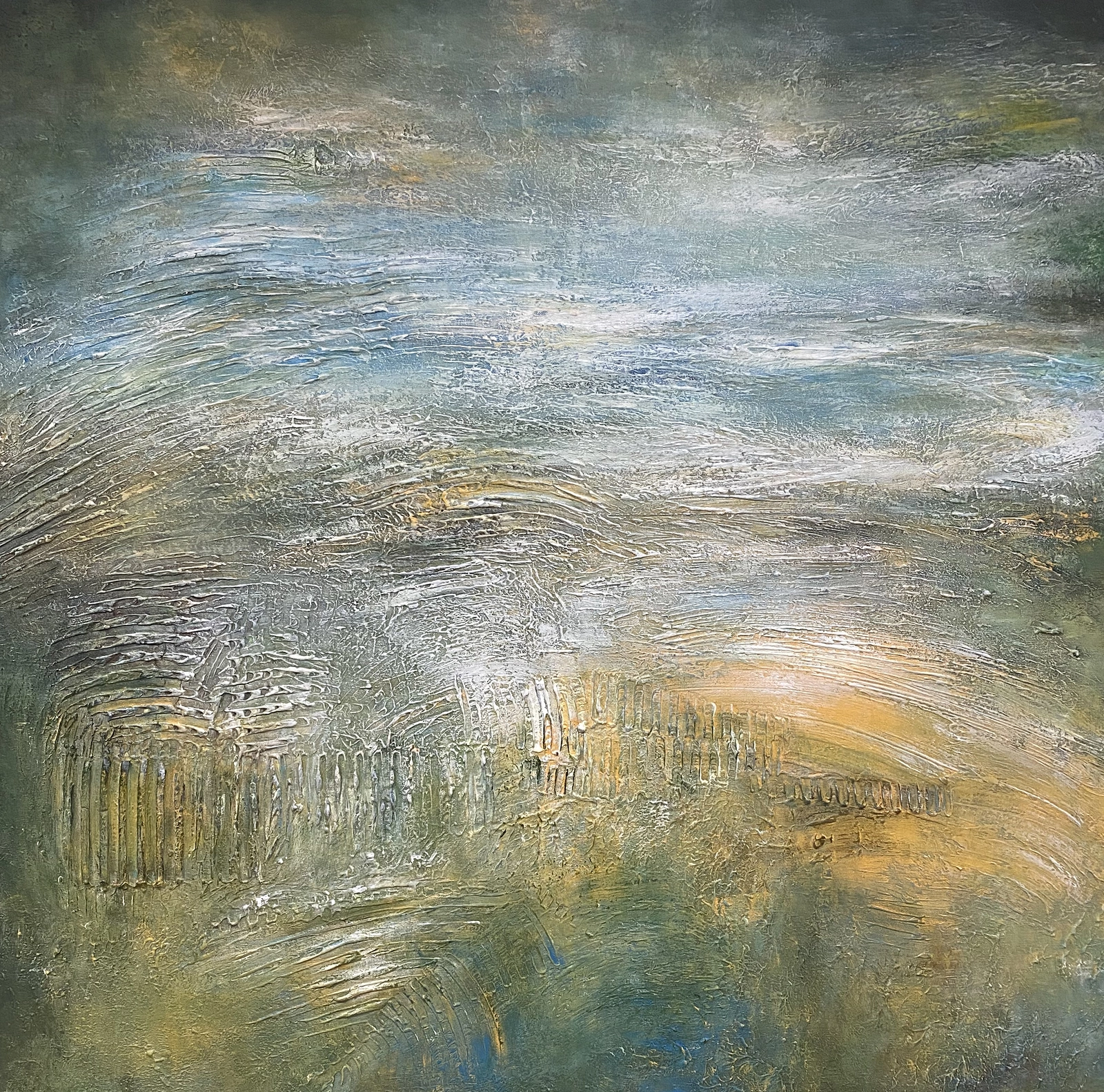 Akrylmålning Serenity Fields av Alexandra Petropoulou