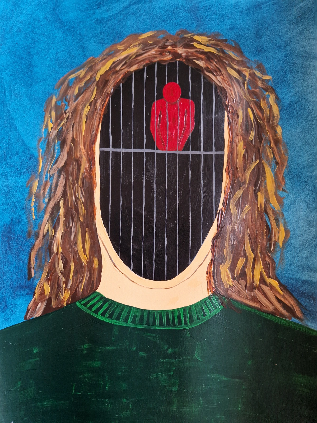 Akrylmålning Skuggspel av Therese Klaar