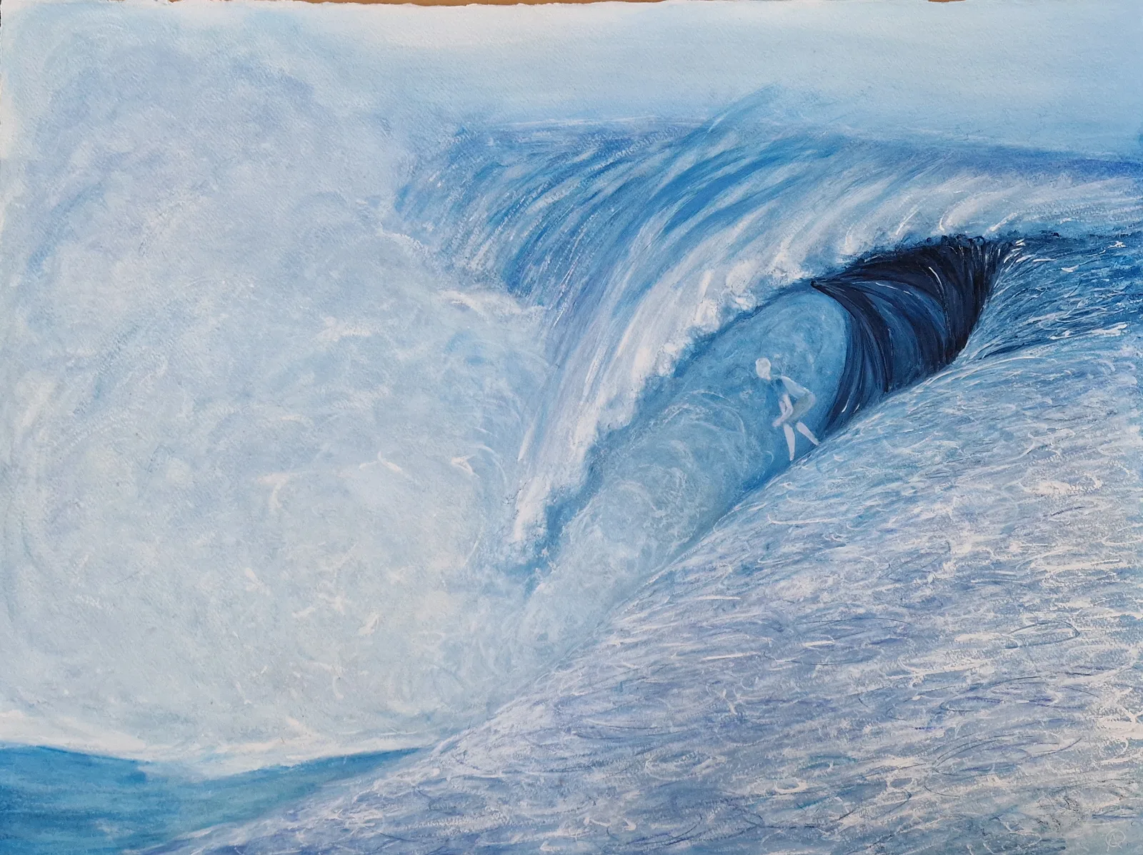 Akvarell Winner of  men's shortboard surfing competition at the summer olympic games 2024 av Anna M. Puig Molina