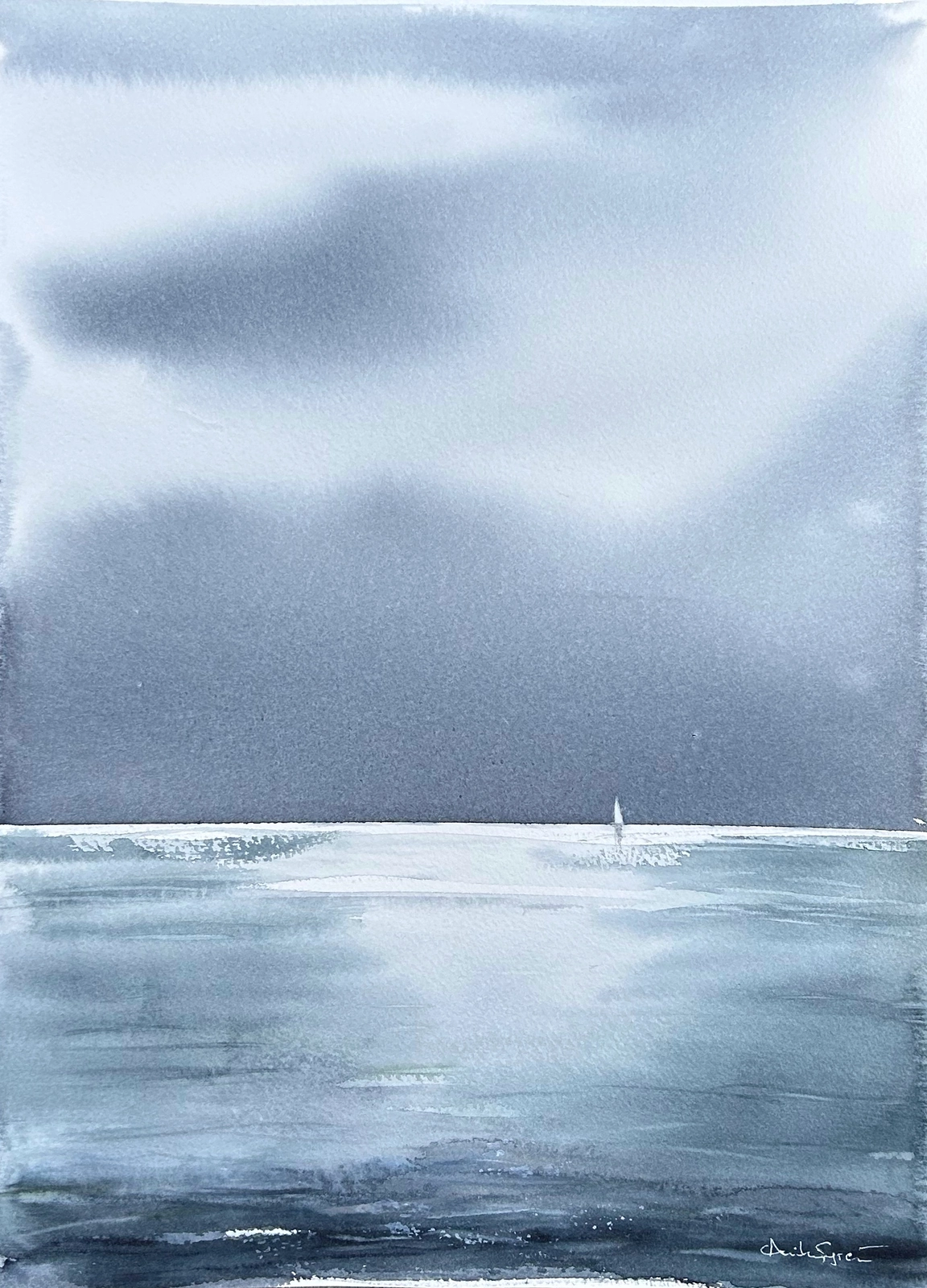 Akvarell The Doldrums av Annika Syrén