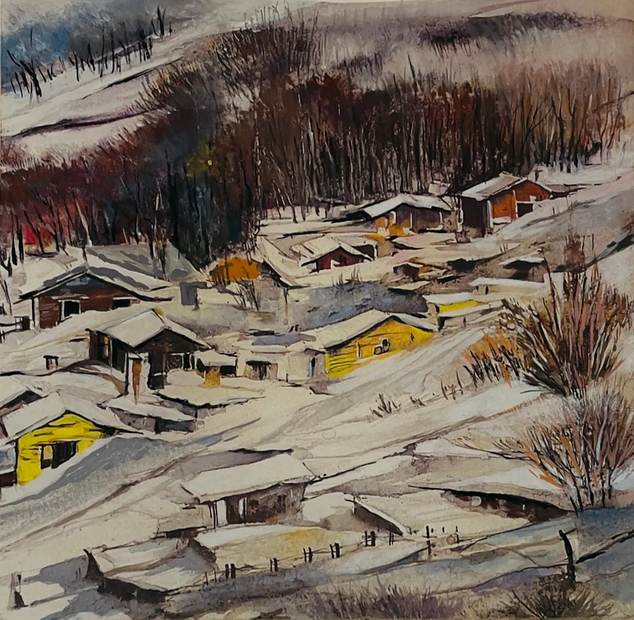 Vinter över byn av Fariba