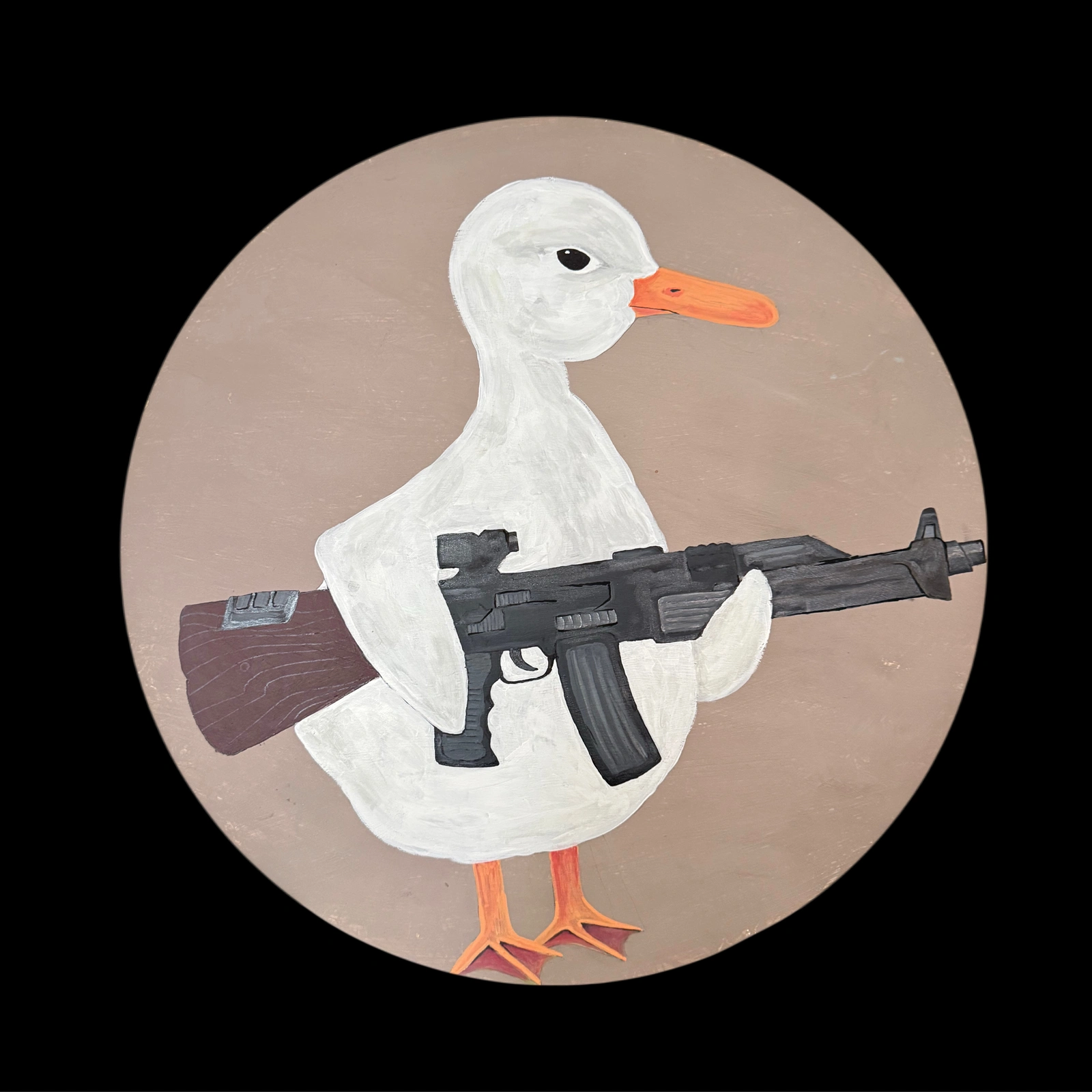 Akrylmålning Duck-you av Gabriella Kroon