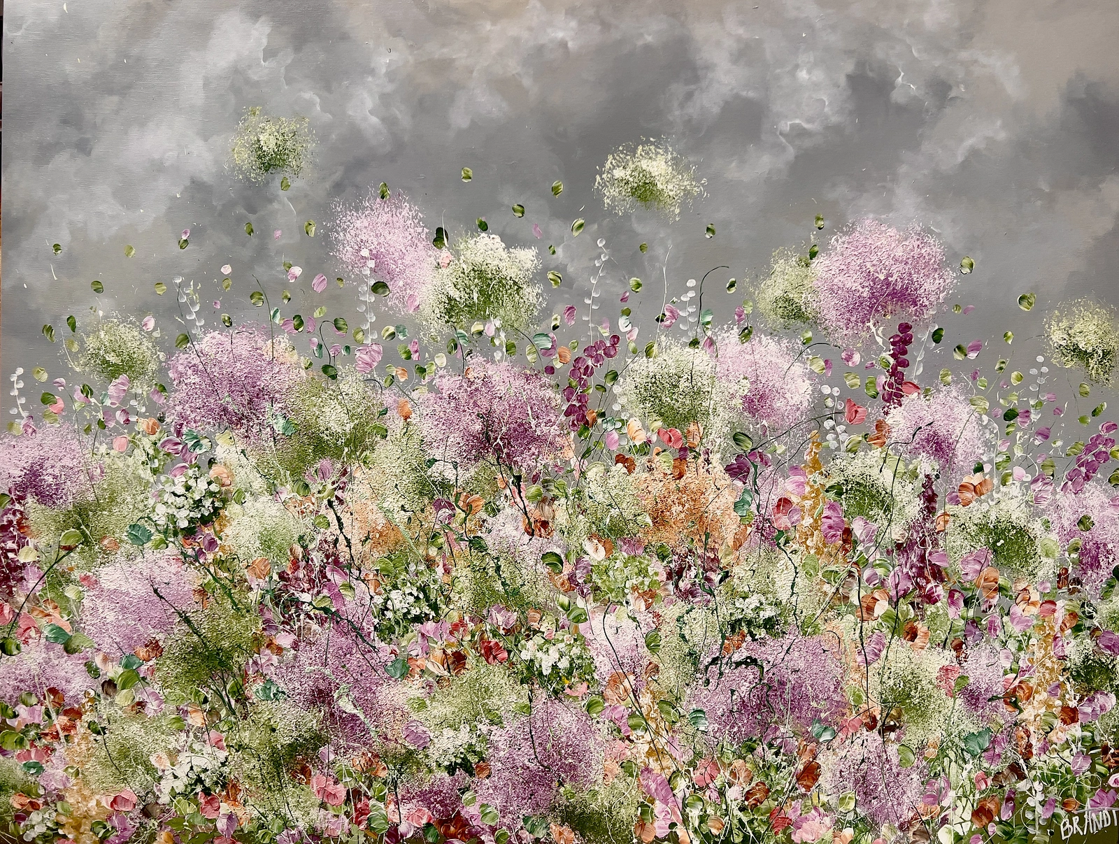 Akrylmålning The Garden of Clouds av Anna Artistockholm Brandt