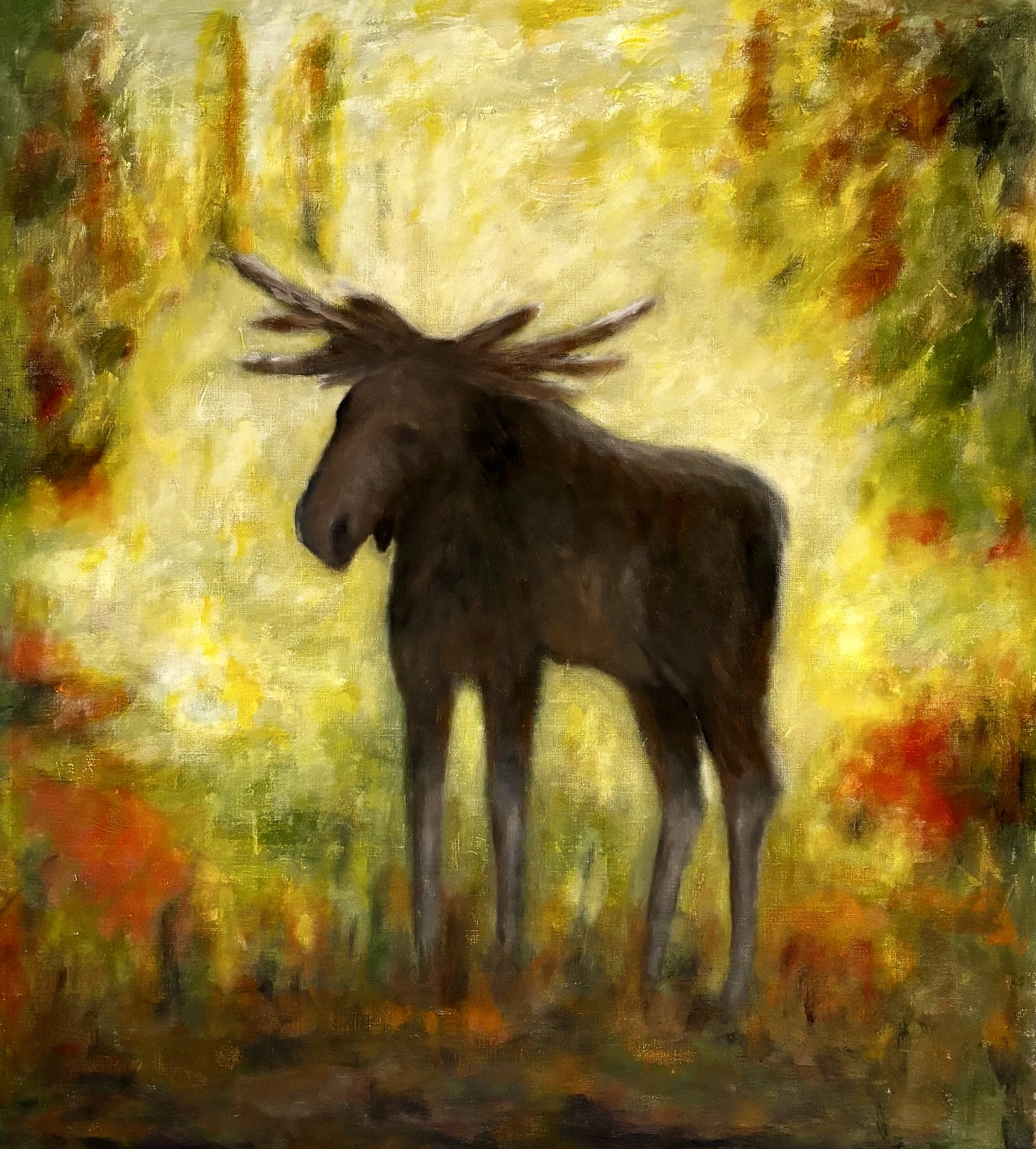 Akrylmålning King of autumn av Maria Falk Larsson