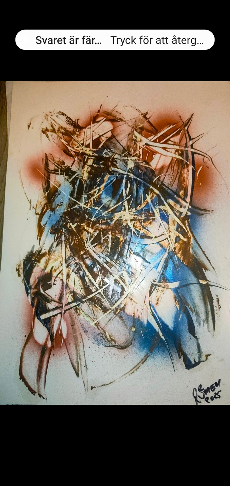 Akrylmålning Metallica av Ronald Rumell