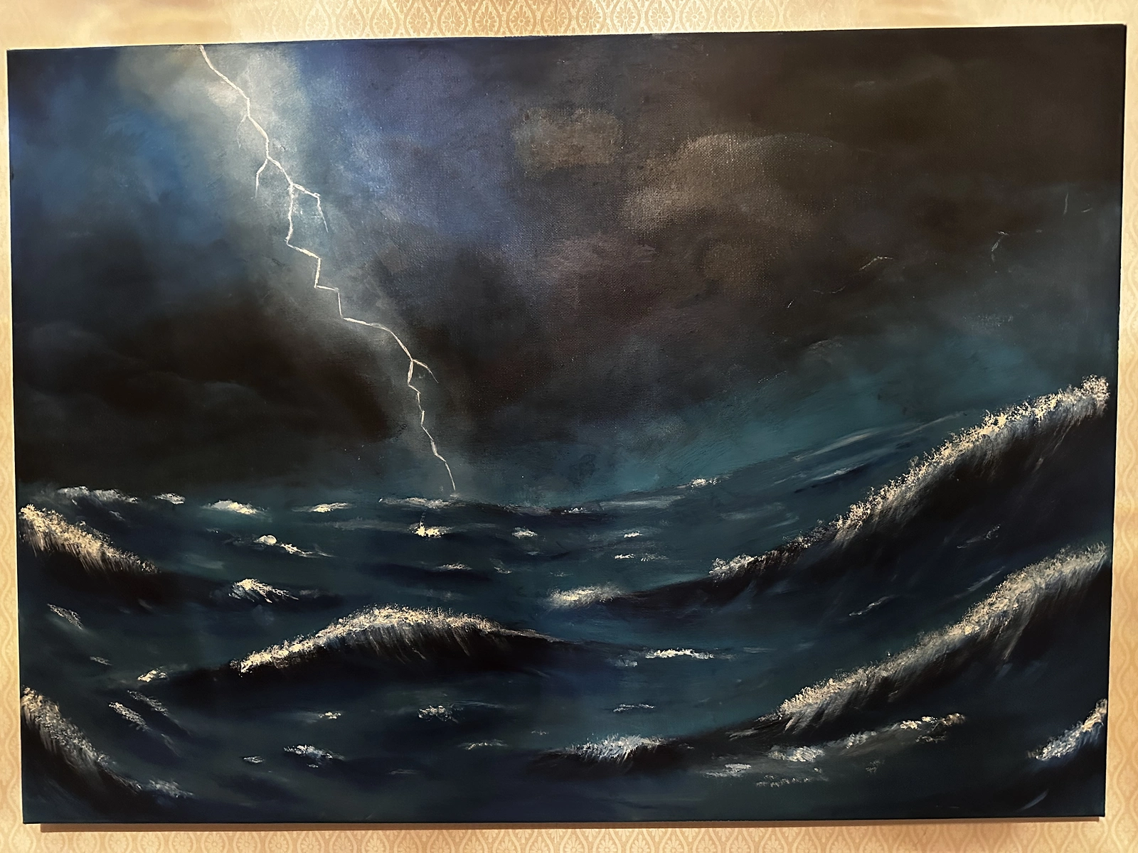 Oljemålning Storm av Emilia Geirup