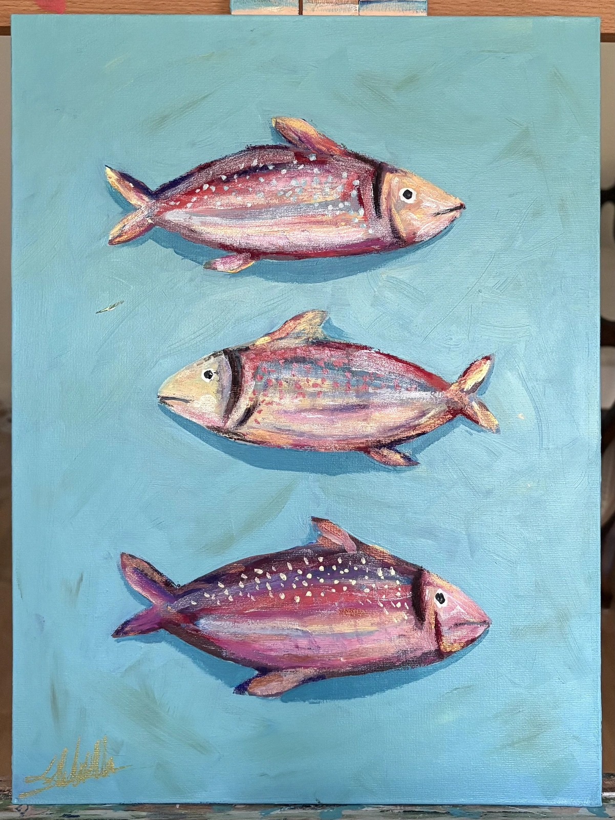 Akrylmålning Untitled #6 av Emmas Nova Watolla
