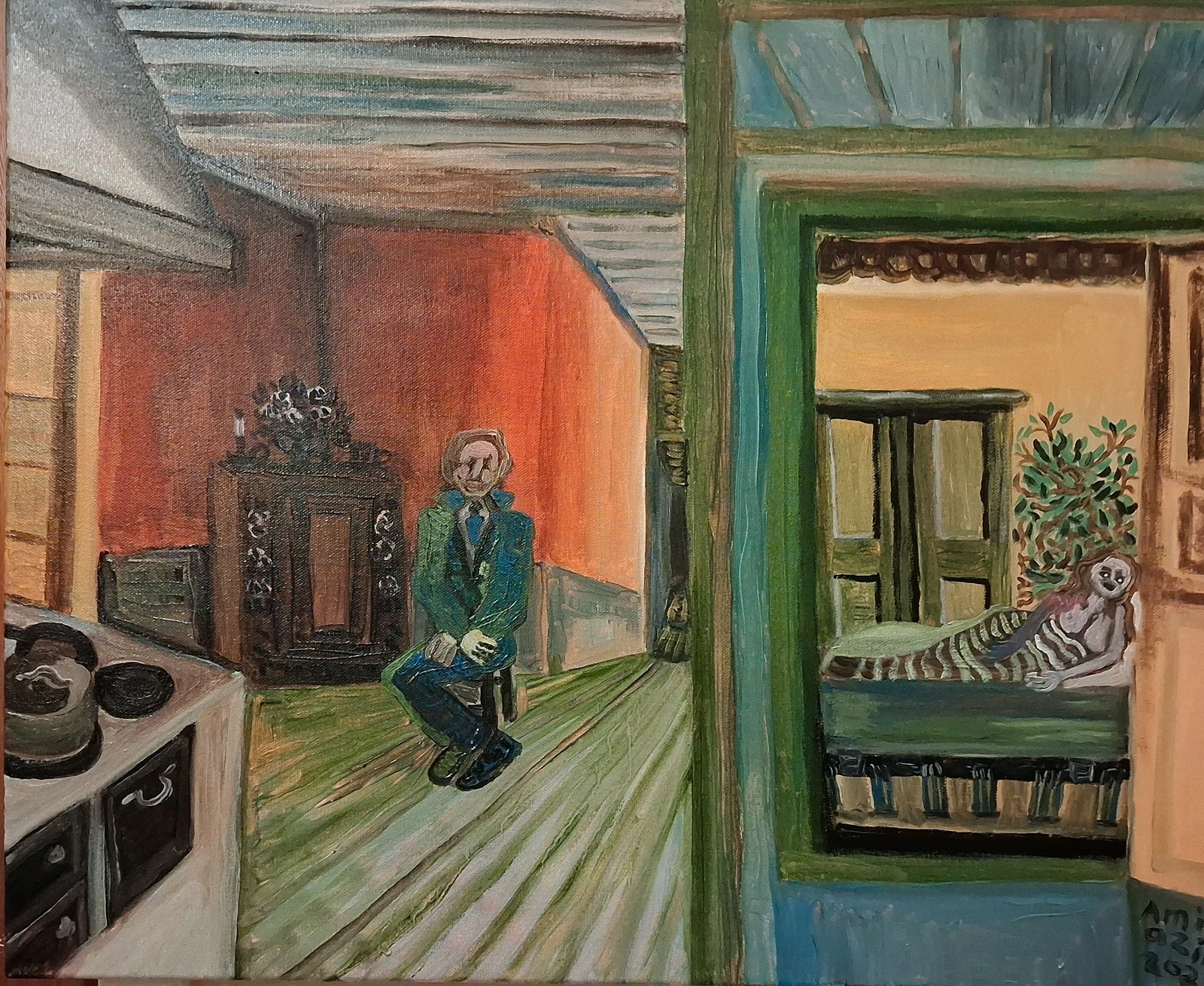 Oljemålning Hoppet på kärlek av Aminazin Van-Gogin