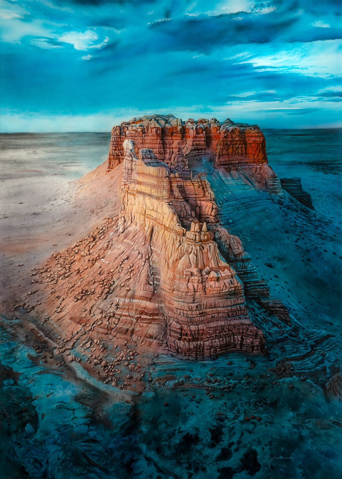 Akrylmålning Badlands 1 av Johannes Wessmark