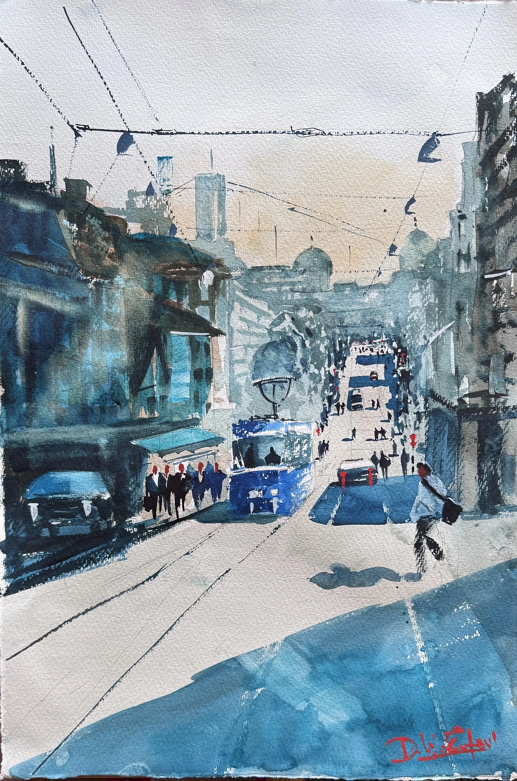 Akvarell Hängmattan , Göteborg av Emin Fine Art
