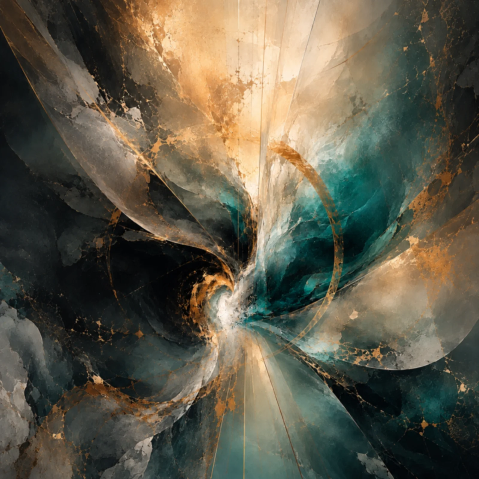 Akrylmålning Where the Currents Converge av Jimmy Persson