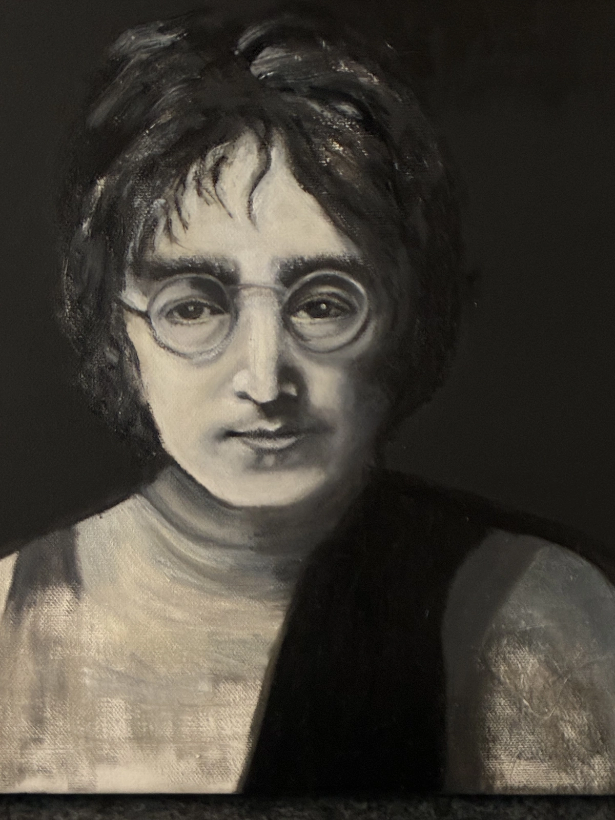 Oljemålning John Lennon av Elise Vakepea