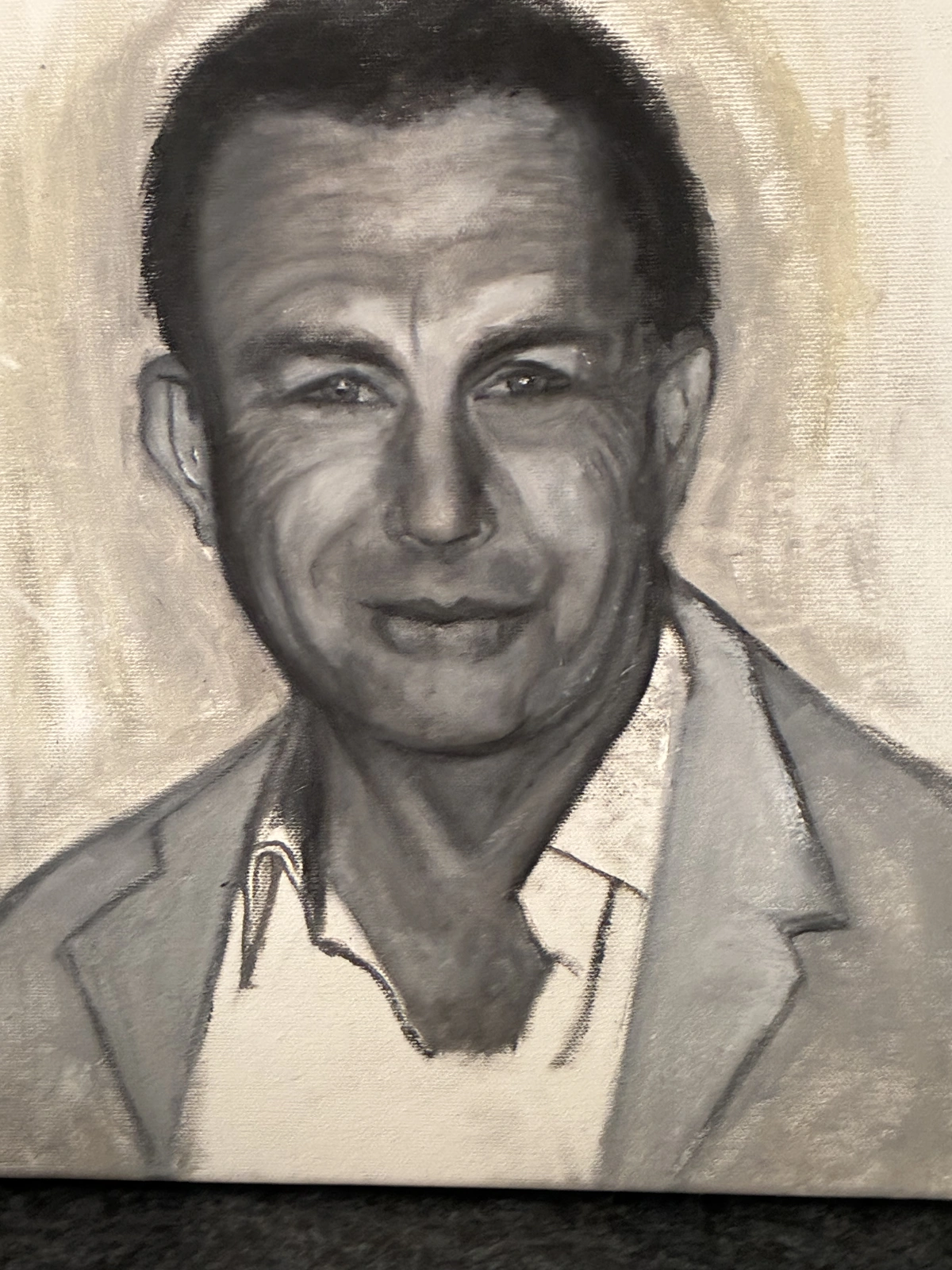 Oljemålning Kevin Costner av Elise Vakepea