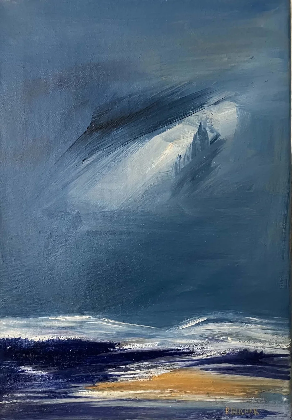 Oljemålning "The opening" av Peter Buchar