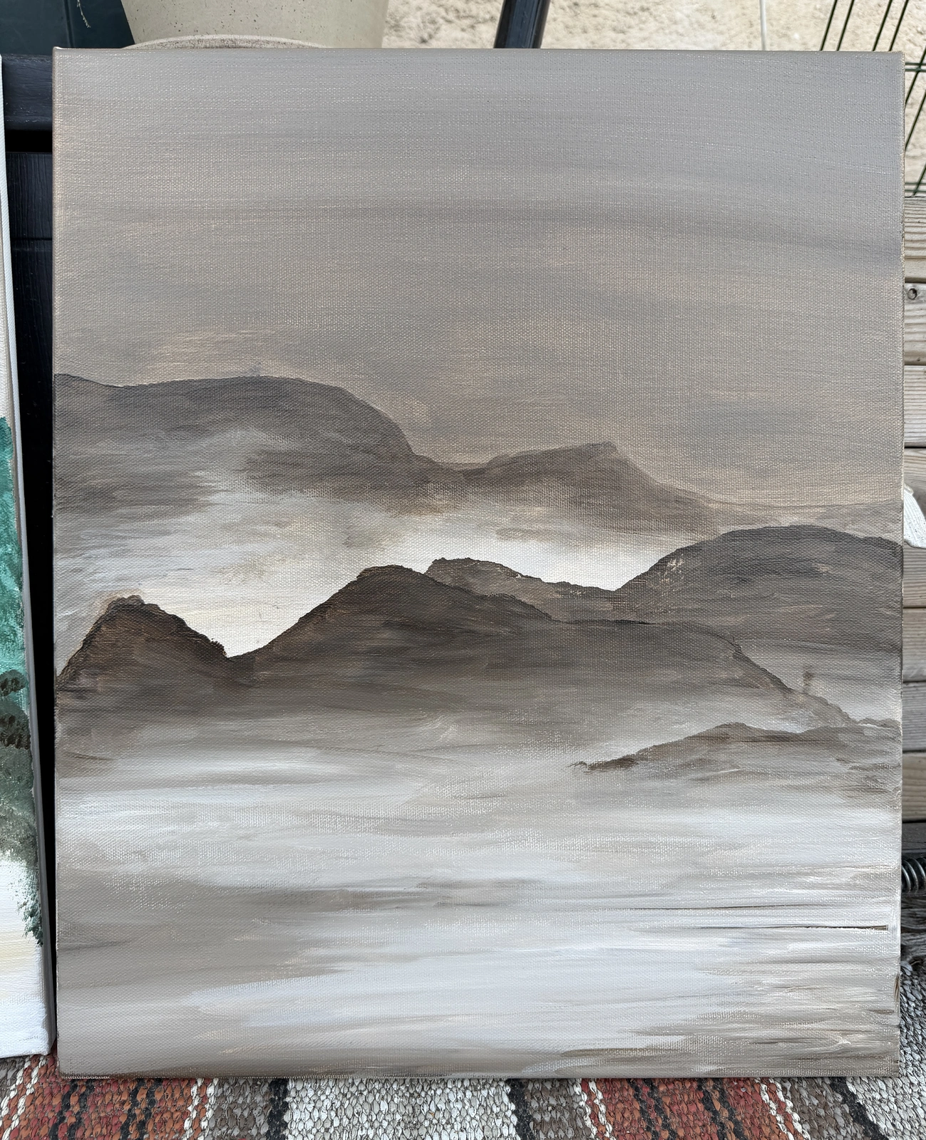 Akrylmålning Mountains av Helena "fotohella_art” Bergman