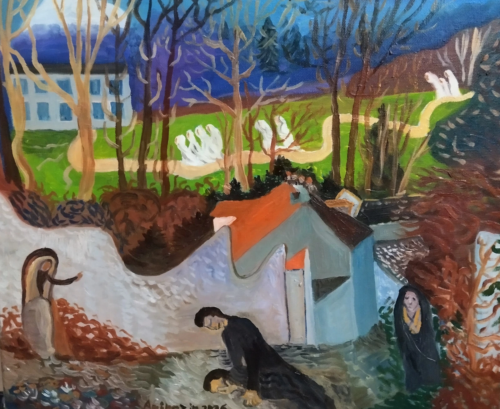 Oljemålning En kopia av Maurice Denis av Aminazin Van-Gogin