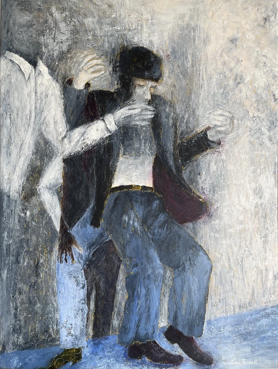 Akrylmålning Dansa med mej! av Kina Thorsell