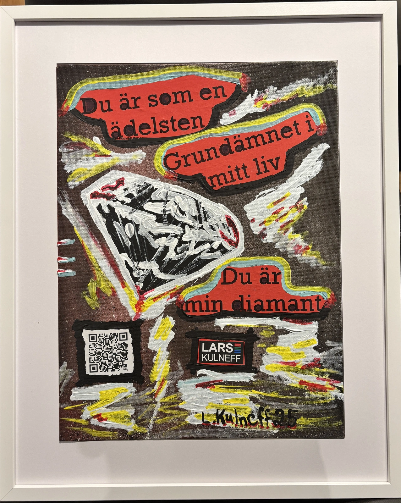 Akrylmålning "Min diamant" av Lars Kulneff
