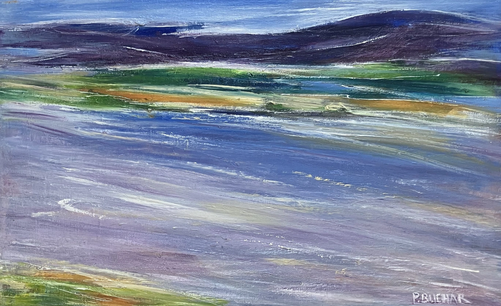 Oljemålning ”Flow” av Peter Buchar