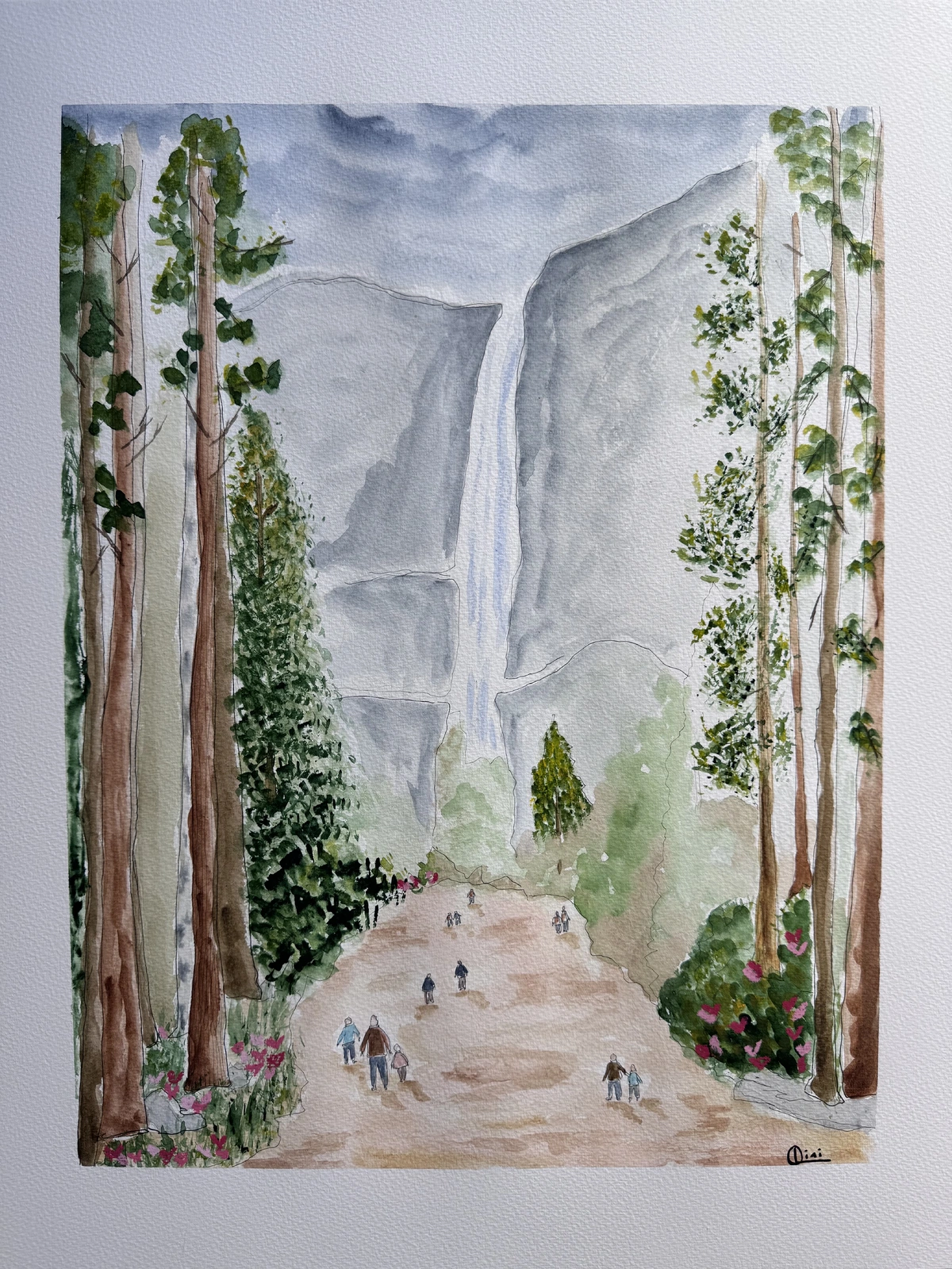 Akvarell No.90 - Yosemite av Sofia Oliai