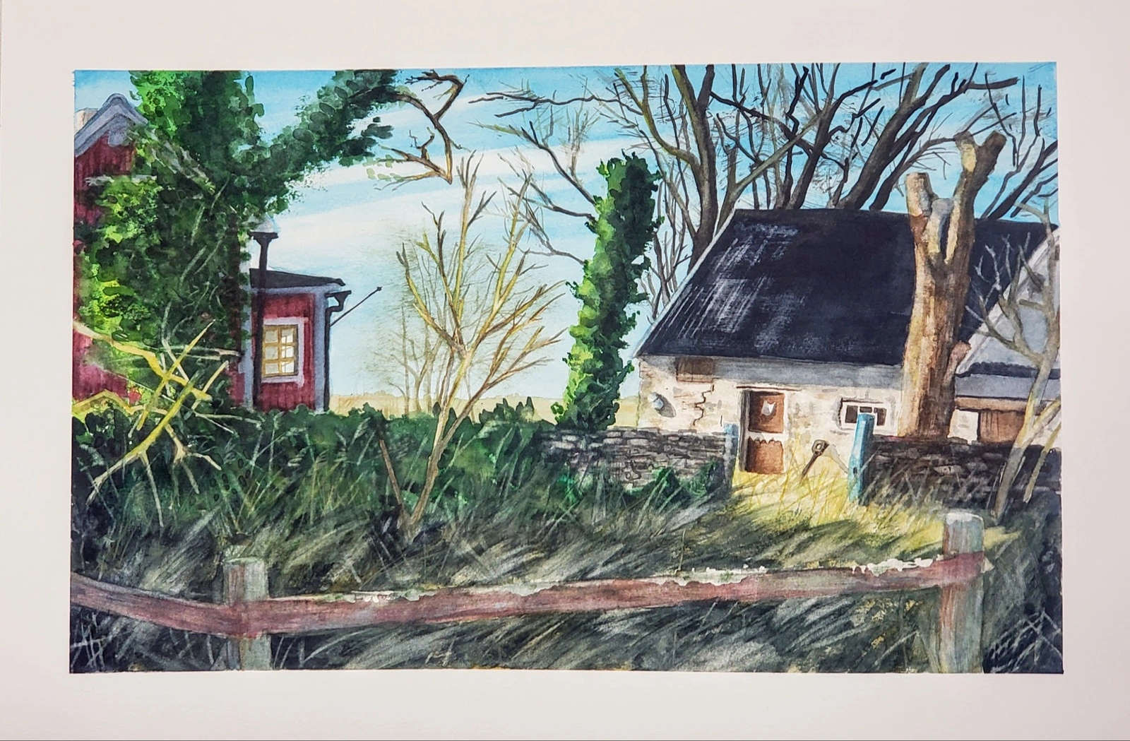 Akvarell Nr 13 - Mellby 203 av Angelika Ann Kammerer