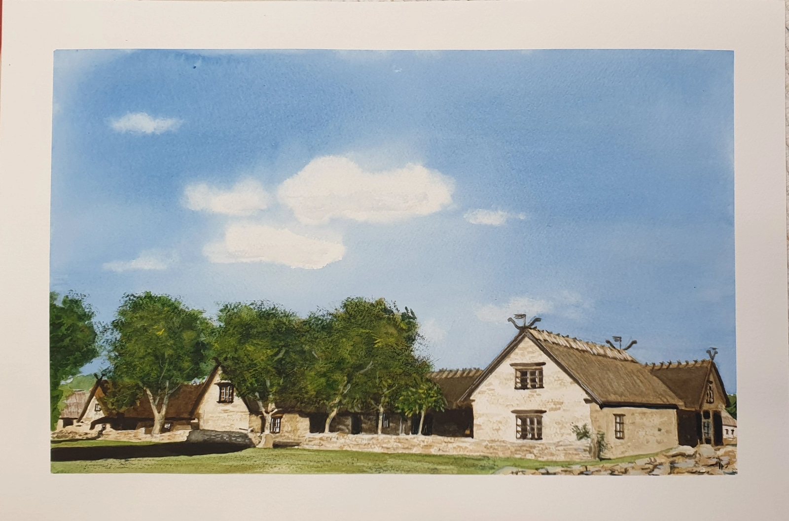 Akvarell Nr 39 - Gillberga av Angelika Ann Kammerer