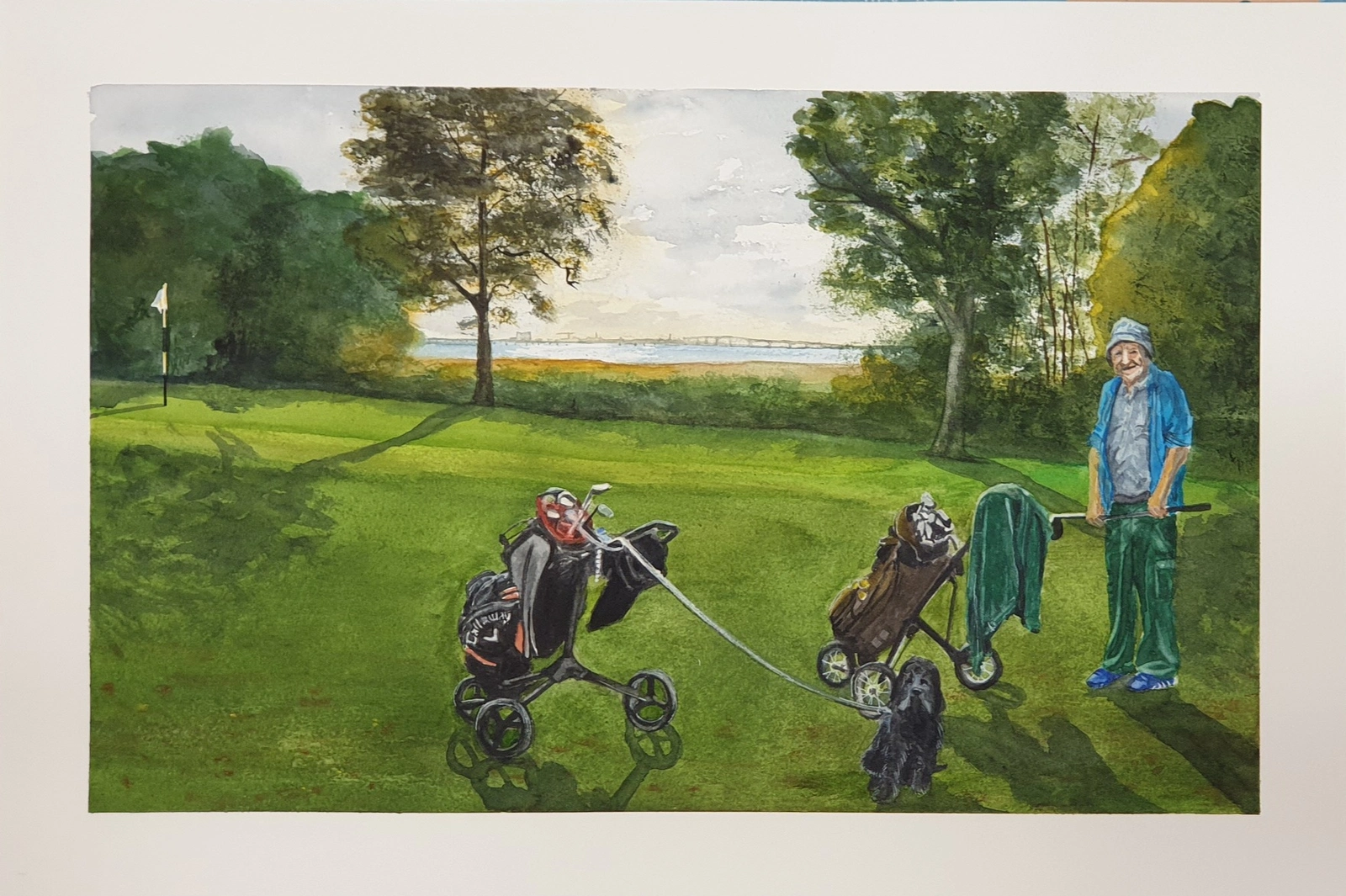 Akvarell Nr 51 - Saxnäs Golf av Angelika Ann Kammerer