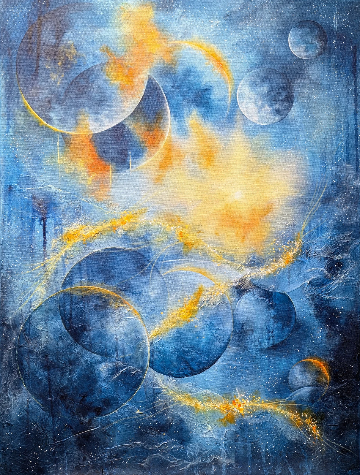Akrylmålning Whispers of the universe av Tutta Domenstam